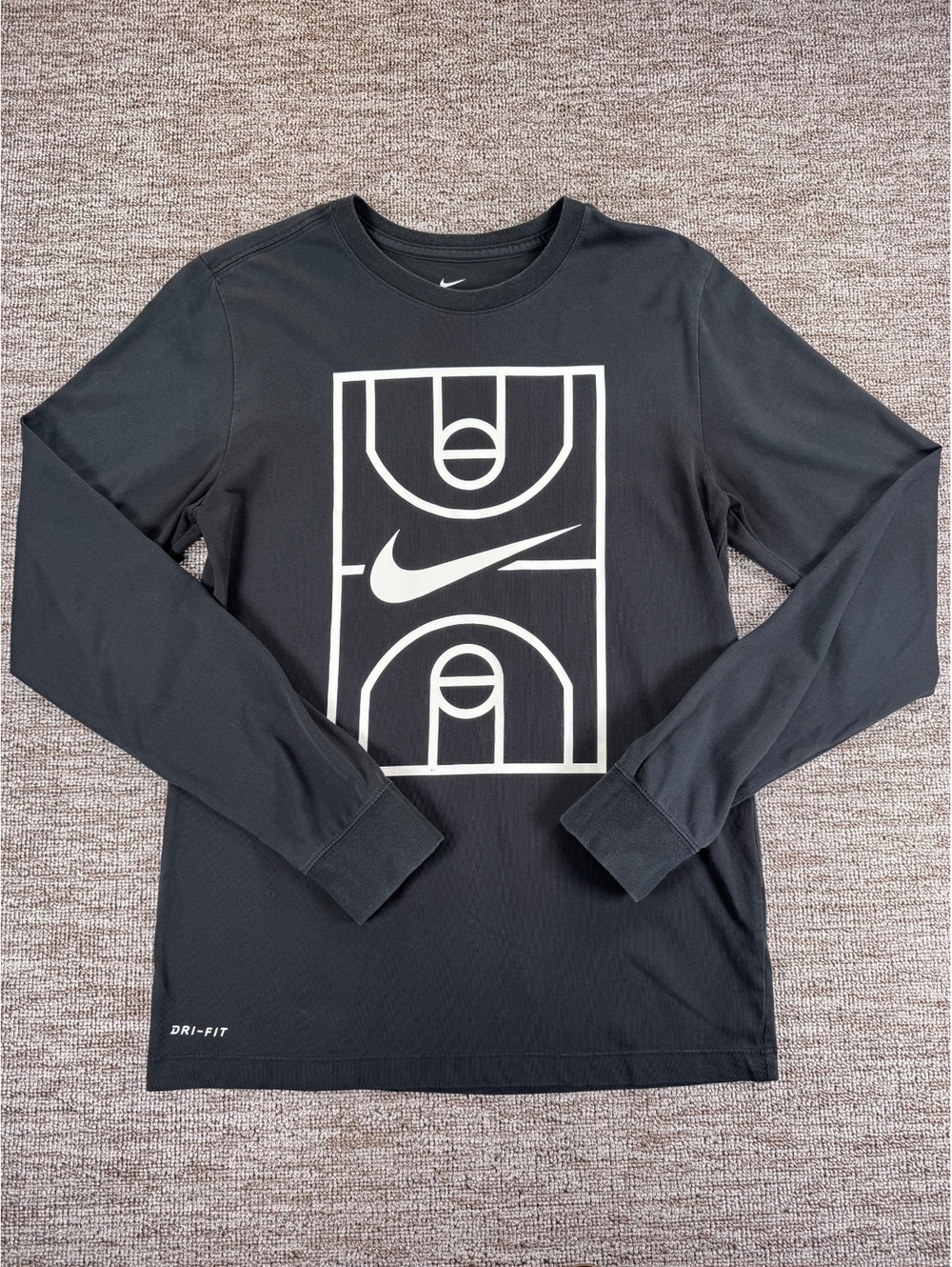 Nike The Nike Tee Dri-Fit Basketball T-Shirt Black Size Small Athletic Casual